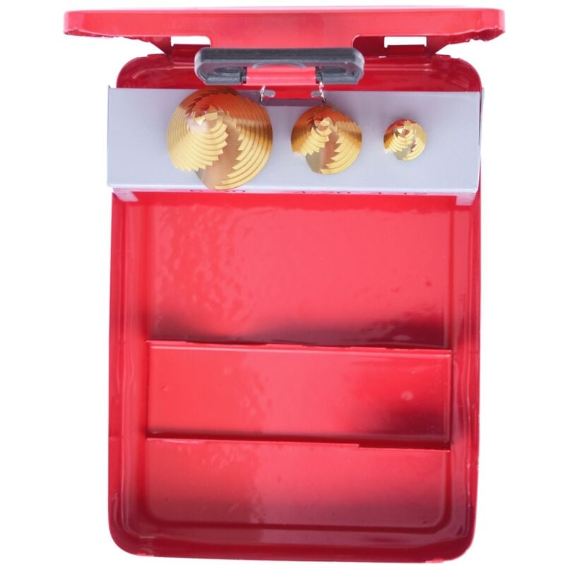 Image of Kstools - ks Tools hss TiN Stufenbohrer-Satz, Stahlblechkassette 3-tlg.