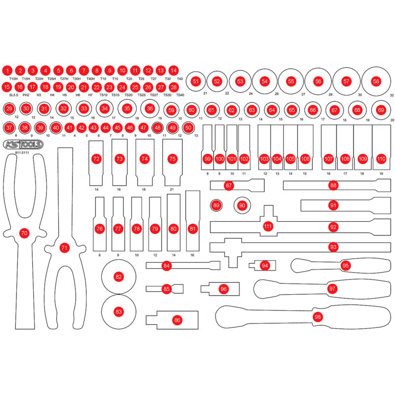 Kstools - Insert en mousse pour le 811.0111