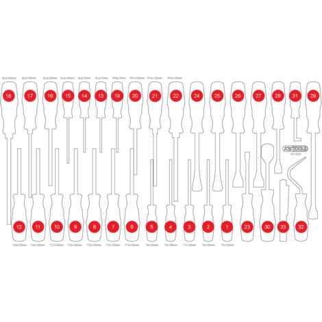 KS TOOLS Insert en mousse pour le 813.0033 ( 813.0033-97 )