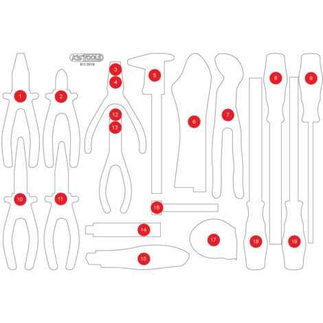 KS TOOLS Insert en mousse vide pour 811.0019 ( 811.0019-97 )