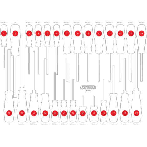KS TOOLS Insert en mousse vide pour 811.0027 ( 811.0027-97 )