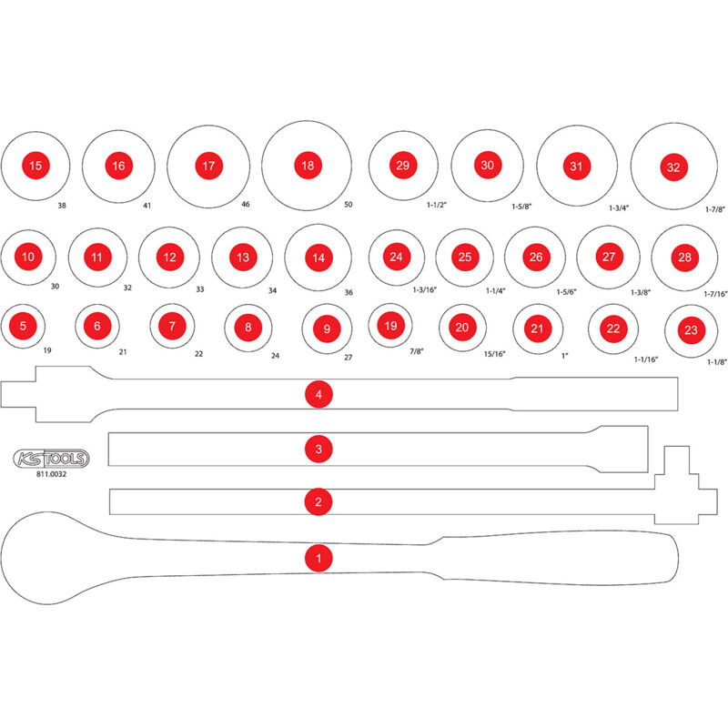 Kstools - Insert en mousse vide pour 811.0032