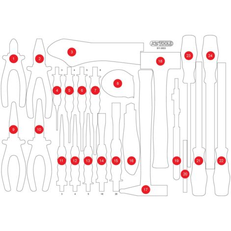 KS TOOLS Insert en mousse vide pour 811.0033 ( 811.0033-97 )