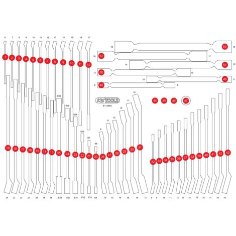 KS TOOLS Insert en mousse vide pour 811.0053 ( 811.0053-97 )