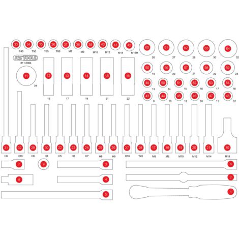 KS TOOLS Insert en mousse vide pour 811.0064 ( 811.0064-97 )