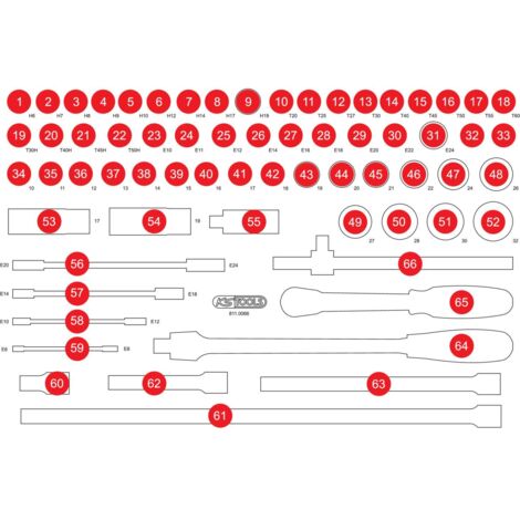 KS TOOLS Insert en mousse vide pour 811.0066 ( 811.0066-97 )