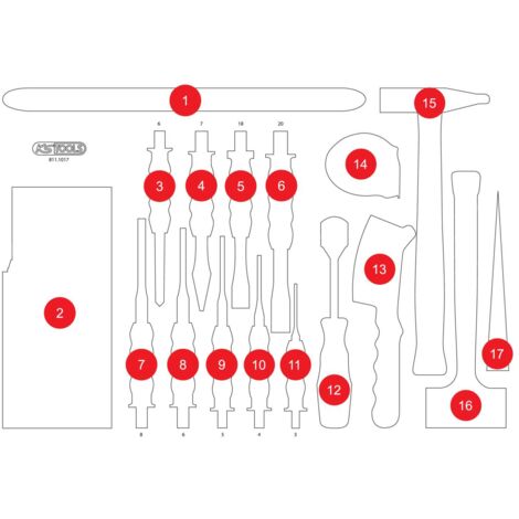 KS TOOLS Insert en mousse vide pour 811.1017 ( 811.1017-97 )