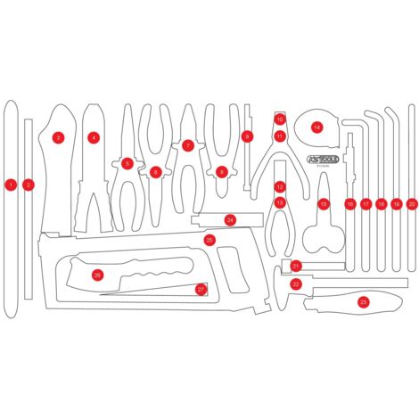 KS TOOLS Insert en mousse vide pour 813.0036 ( 813.0036-97 )