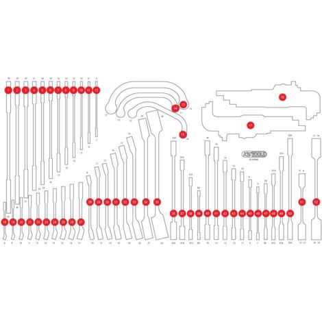 KS TOOLS Insert en mousse vide pour 813.0068 ( 813.0068-97 )