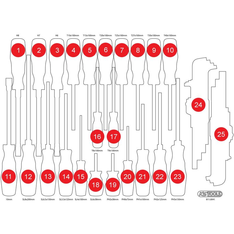 

Kstools - KS TOOLS Inserto de gomaespuma para 811.0041