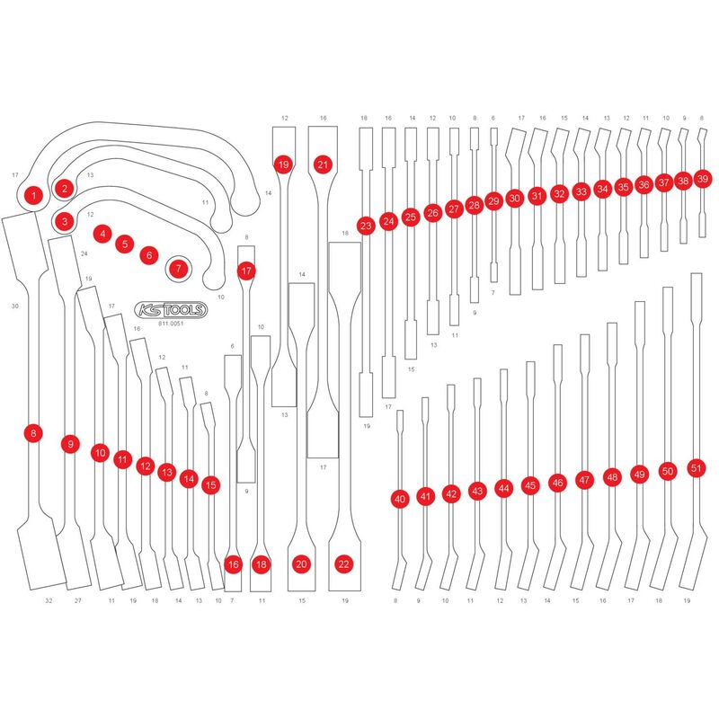 

Kstools - KS TOOLS Inserto de gomaespuma vacío para 811.0051