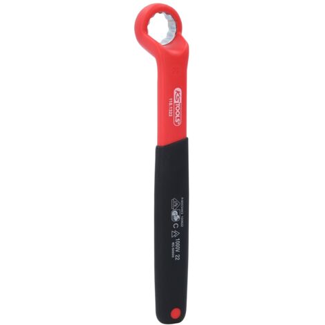 KS Tools Isolierter Ringschlüssel, gekröpft, 22 mm