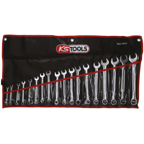 KS Tools - Jeu de 18 clés mixtes métriques - en boîte - 922.0047