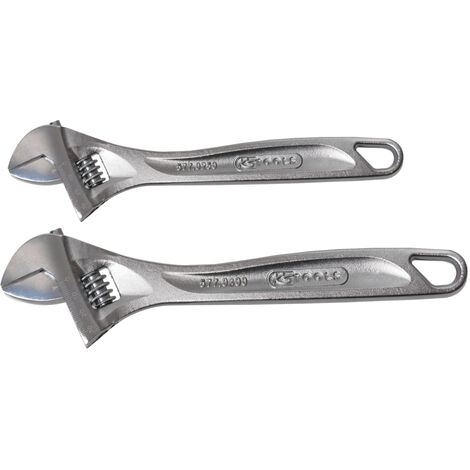 KS Tools - Jeu de 2 clés à molette, 10'' - 12'' - 577.0299