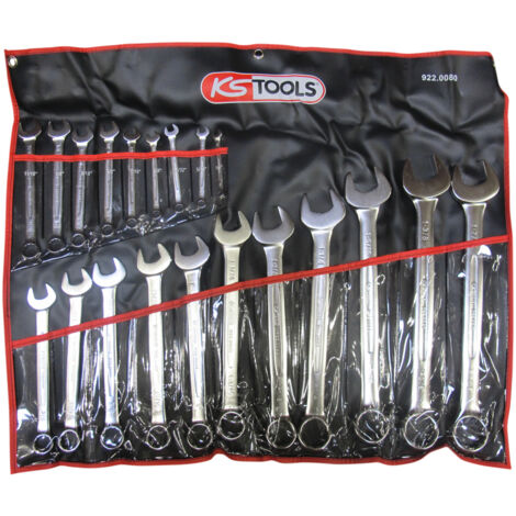 KS Tools - Jeu de 20 clés mixtes en pouces - en trousse - 922.0080