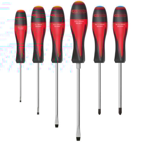 KS TOOLS 6 tournevis ULTIMATE, Fente - PZ - 922.6040