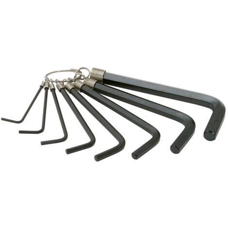 KS Tools - Jeu de clés mâles 6 pans sur anneau, 8 pièces - 151.3250