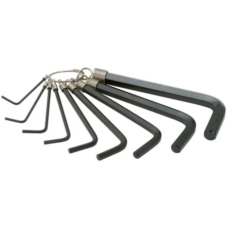 KS Tools - Jeu de clés mâles 6 pans sur anneau,  9 pièces - 151.3260