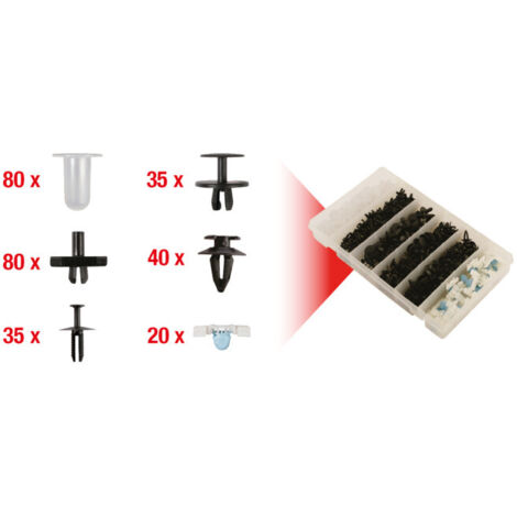 KS TOOLS Jeu de clips de fixation - BMW, 290 pcs ( 420.0050 )