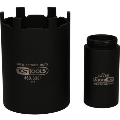 KS Tools - Jeu de douille à 6 ergots Ø 71,5 mm avec tube de centrage pour Mercedes, 2 pcs - 460.5380