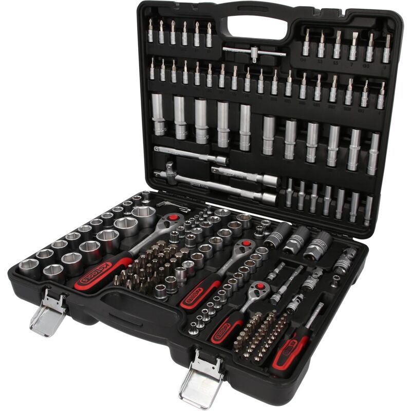 1/4'+3/8'+1/2' Coffret de douilles, 179 pcs