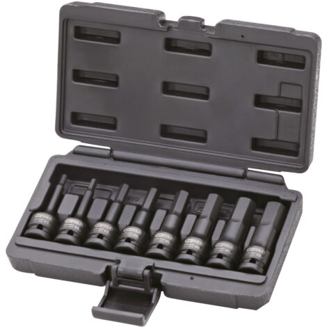 KS TOOLS 911.0902 Jeu de douilles mâles à chocs 6 pans 1/2'' L.75mm 8pcs