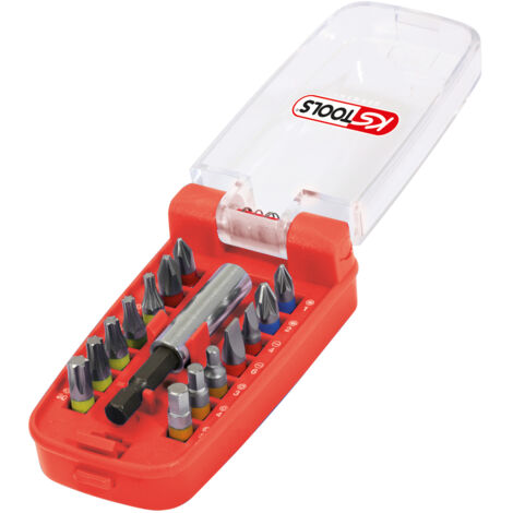 KS Tools - Jeu d'embouts de vissage à code couleur TORSIONpower® 1/4'', 15 pcs - 918.3000
