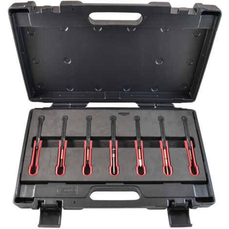Kstools – Jeu d'extracteurs de cosses Renault/PSA – 7 pièces en acier trempé – Coffret de rangement avec protection de lame – Outil du mécanicien
