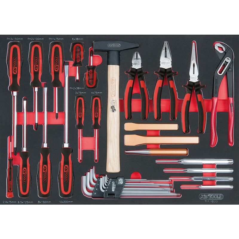 

Kstools - KS TOOLS SCS Juego de alicates y destornilladores, 33 pzs, en sistema modular 1/1