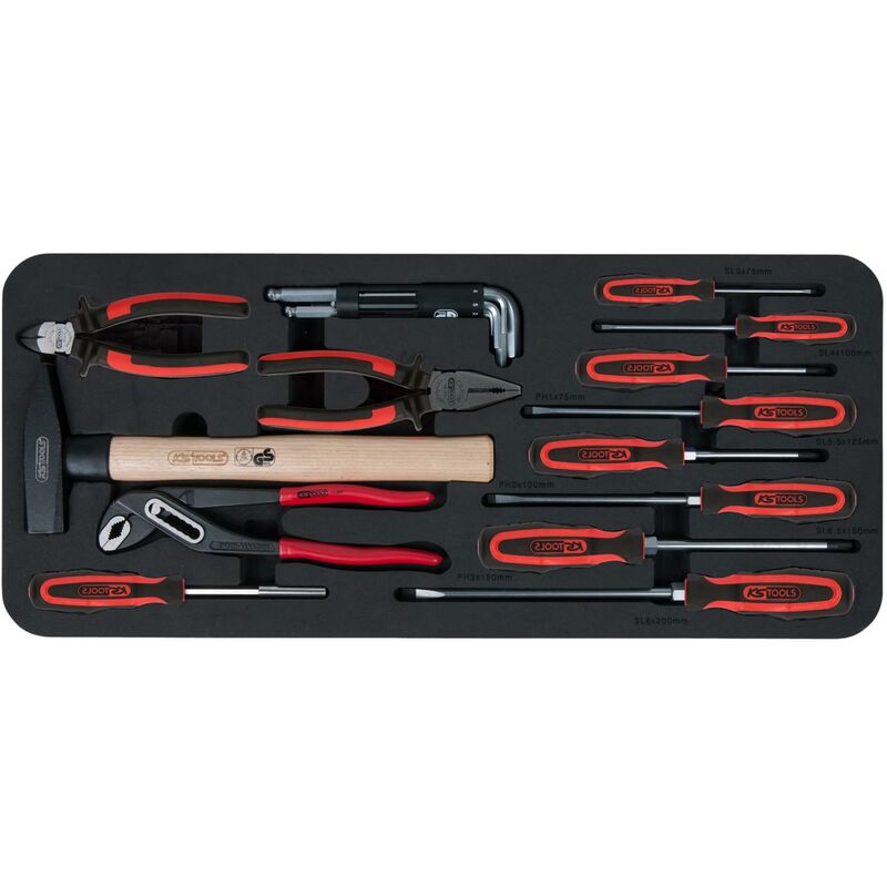 

KS TOOLS Juego de alicates y destornilladores TOOLBOX, 21 pzs