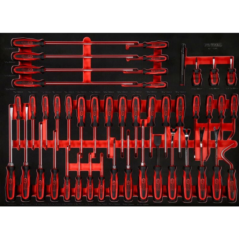 

Kstools - KS TOOLS Juego de destornilladores en inserto de gomaespuma, 46 pzs