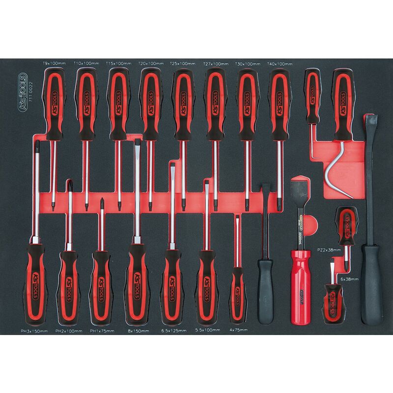 

Kstools - KS TOOLS SCS Juego de destornilladores y gancho, 22 pzs, en sistema modular 1/1
