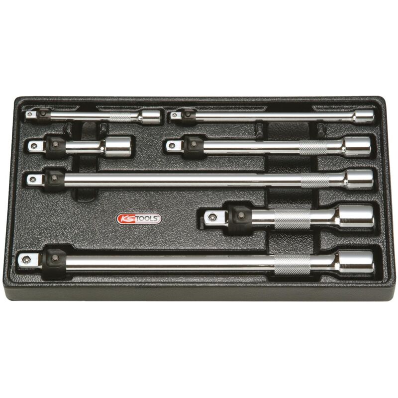 

Kstools - KS TOOLS 1/4''+3/8''+1/2'' CHROMEplus Juego de prolongadores 7pzs