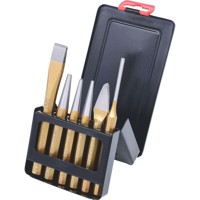 

KS TOOLS Juego de herramientas combinadas, 6 pzs en casete plegable de chapa