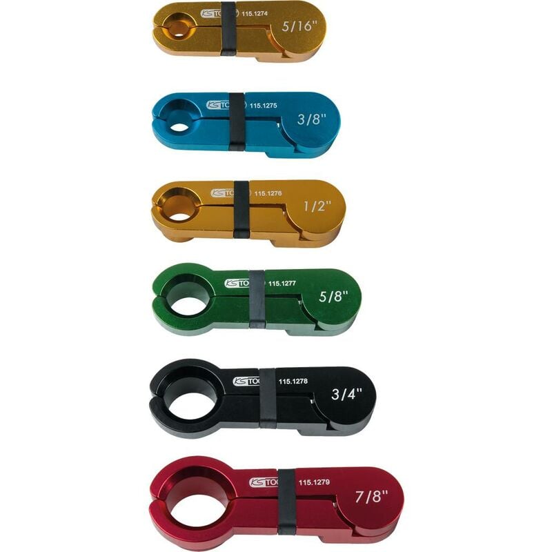 

KS TOOLS Juego de herramientas de desmontaje para racores de conducciones con cierre de resorte CLIC, 7 pzs
