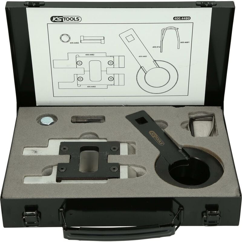 

KS TOOLS Juego de herramientas de reglaje de motores para Opel, 11 pzs