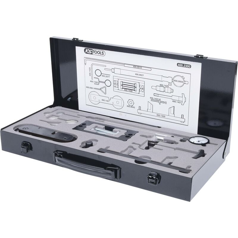 

KS TOOLS Juego de herramientas de reglaje de motores para VAG, 23 pzs