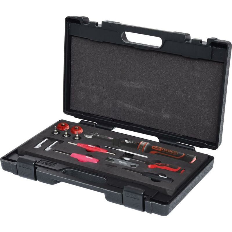 

KS TOOLS Juego de herramientas para sistemas de comprobación de presión de neumáticos TPMS, 13 pzs