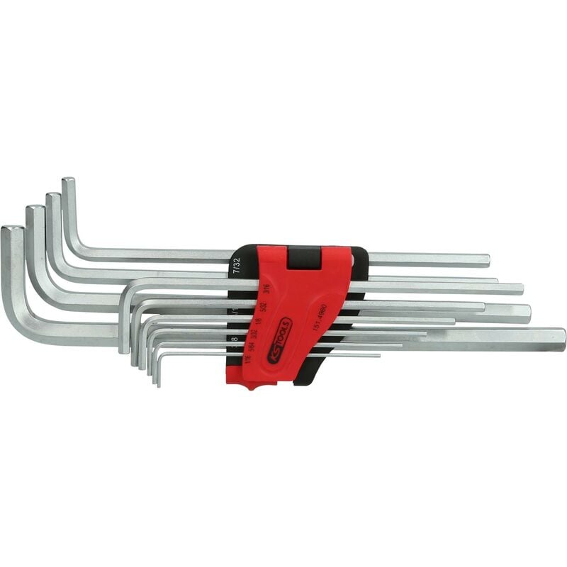 

KS TOOLS Juego de llaves Allen, extralargas, 10 pzs Pulgadas