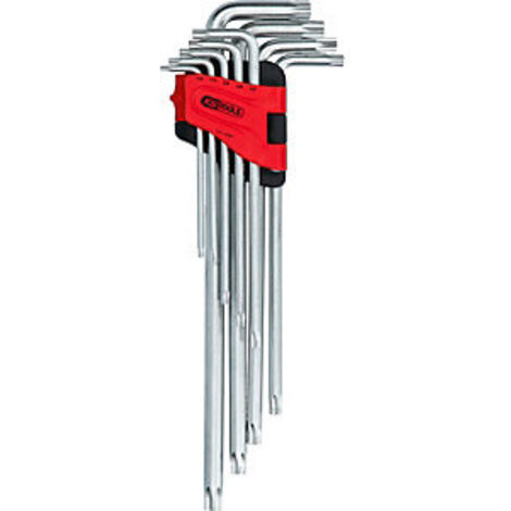 KS  TOOLS  Juego  de  llaves  angulares  Torx  con  orificio  XL  de  9  piezas  TB10-TB50  -  151.4580