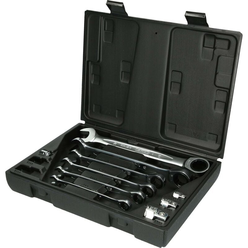 

KS TOOLS Juego de llaves combinadas con carraca GEARplus, 10 pzs