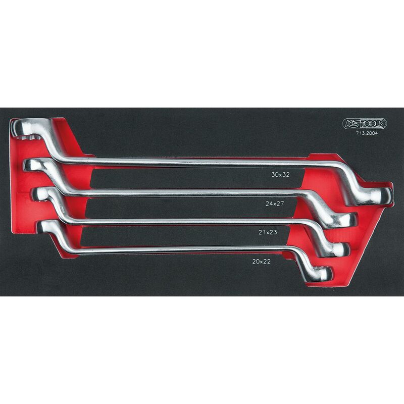 

KS TOOLS SCS Juego de llaves de estrella dobles, 4 pzs, en sistema modular 1/3