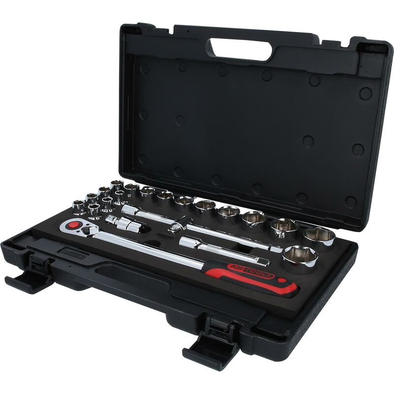 

KS TOOLS 1/2" Juego de llaves de vaso CHROMEplus, 22 pzs