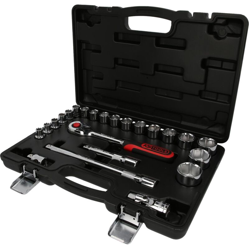 

KS TOOLS 1/2' Juego de llaves de vaso CHROMEplus, 23 pzs