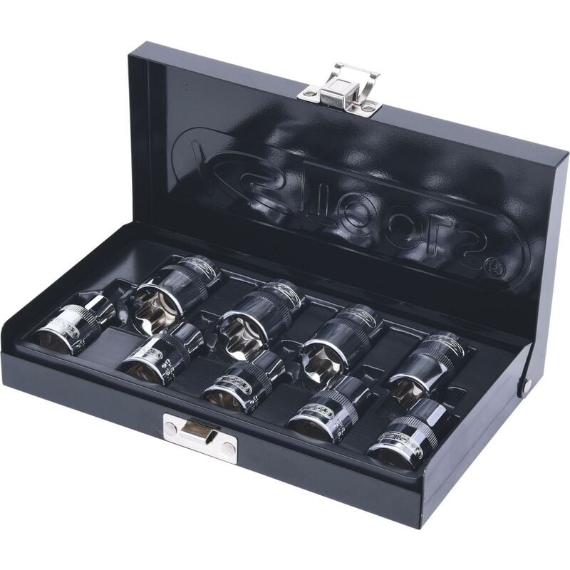 

Kstools - KS TOOLS 1/2' CHROMEplus Juego De Llaves De Vaso Tx Perfil E, 9 pzs