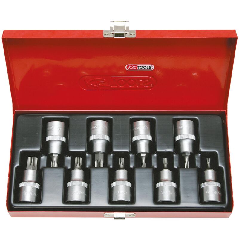 

Kstools - KS TOOLS 1/2' Juego de bits con adaptador tx, con agujero frontal, 9 pzs TB20-TB60