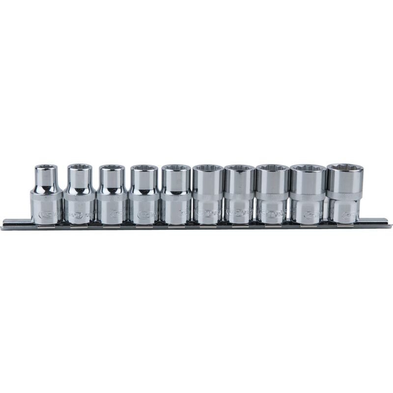 

Kstools - KS TOOLS 1/2' Juego de llaves de vaso de 12 cantos CHROMEplus, 10 pzs 10-19 mm