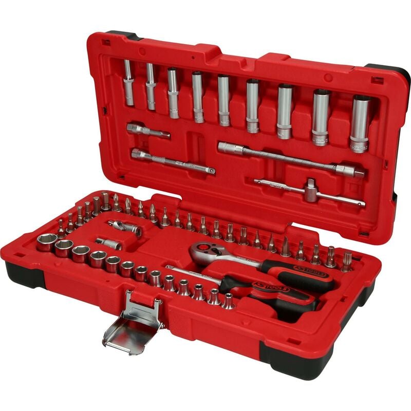 

KS TOOLS Juego de llaves de vaso de 1/4', 54 pzs