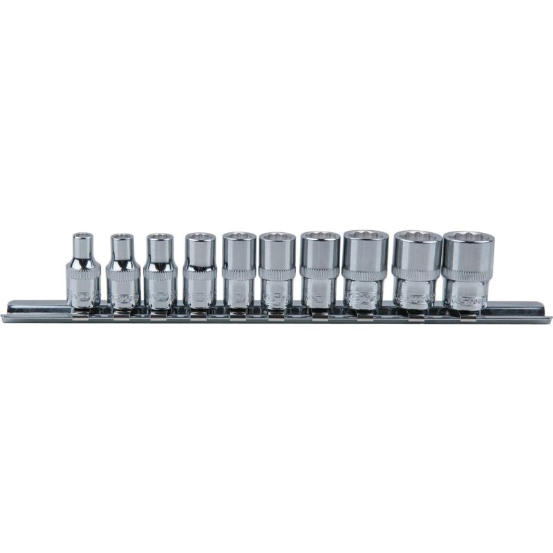 

Kstools - KS TOOLS 1/4' Juego de llaves de vaso de 12 cantos CHROMEplus, 10 pzs 4-13 mm