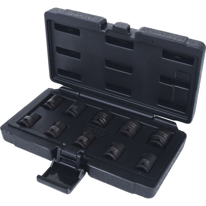 

Kstools - KS TOOLS 3/8' Juego de llaves de vaso de impacto de 12 cantos, cortas, 10 pzs
